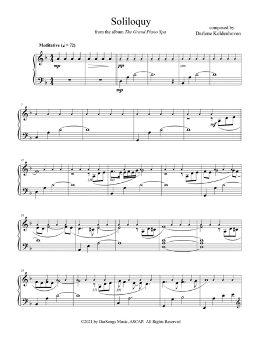 Soliloquy Piano Solo scores gallery preview page 2