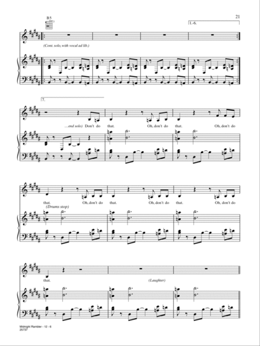 Midnight Rambler Piano, Vocal, Guitar scores gallery preview page 6