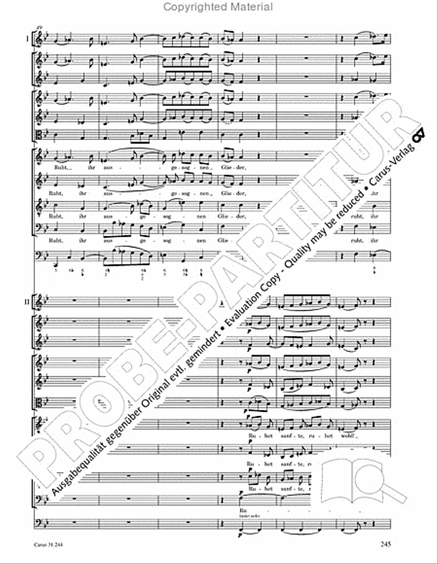 St. Matthew Passion (Matthaus-Passion) 4-Part scores gallery preview page 247