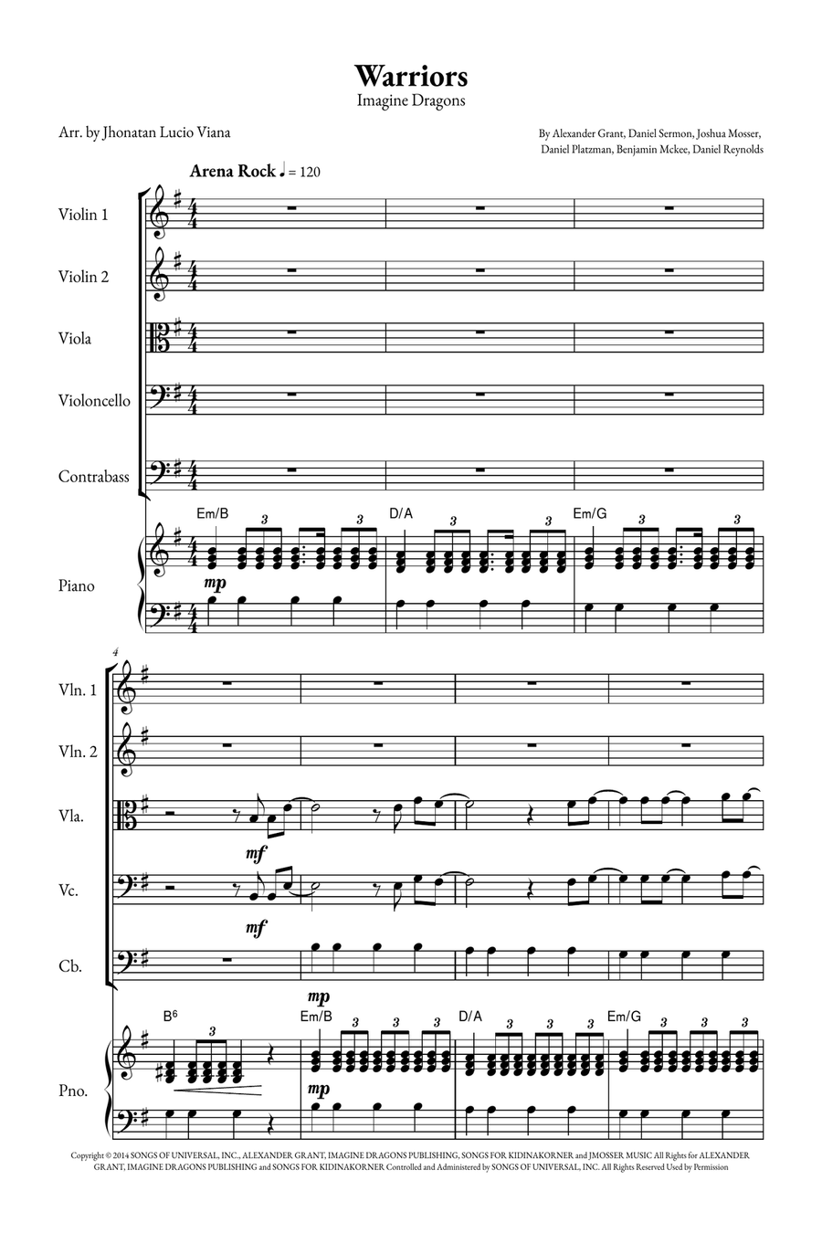 Warriors Small Ensemble scores gallery preview page 1