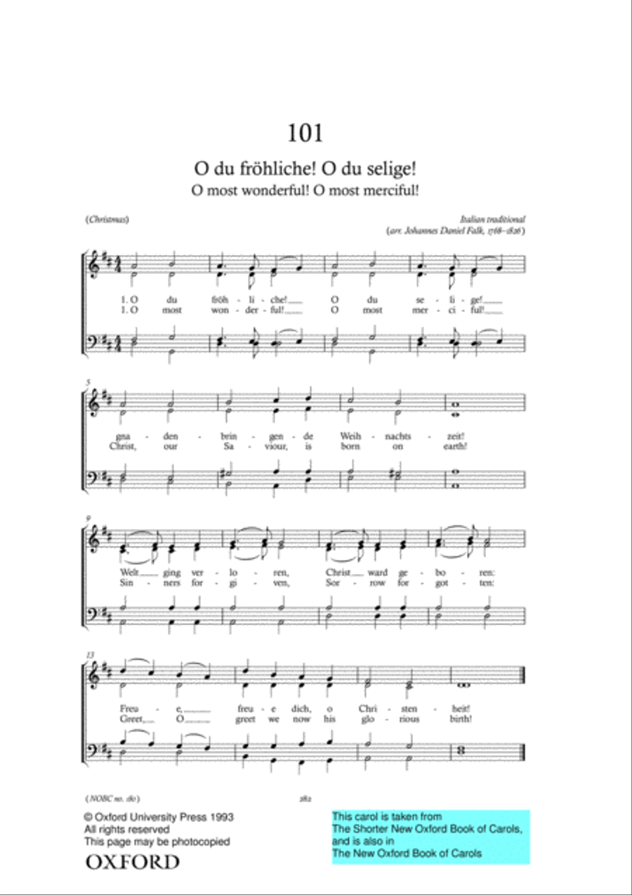 The Shorter New Oxford Book of Carols 4-Part scores gallery preview page 16