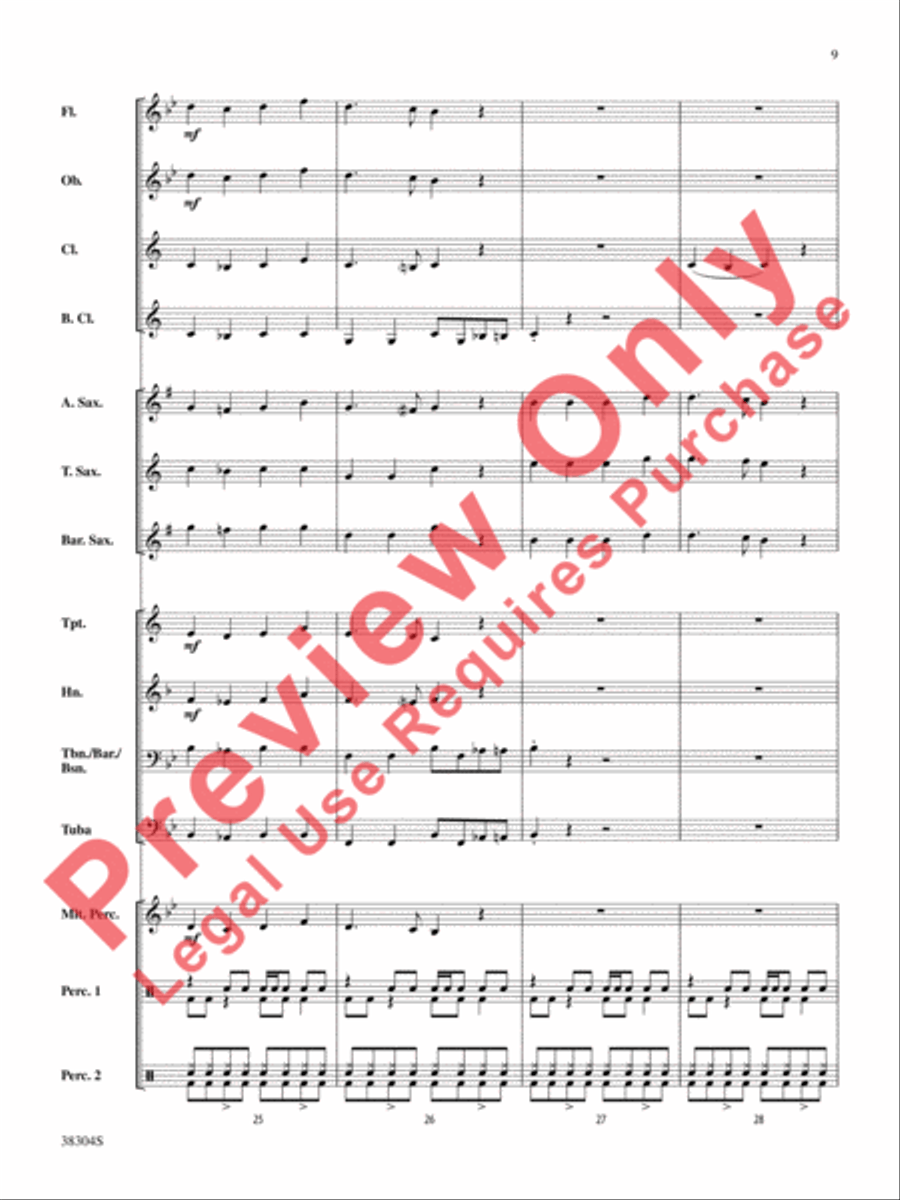 Saxes We Have Heard on High Concert Band scores gallery preview page 10