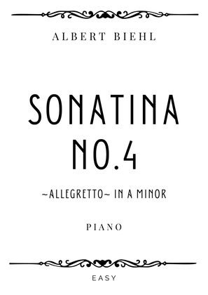 Book cover for Biehl - Sonatina No. 4 Op. 94 in A minor (Allegretto) - Easy