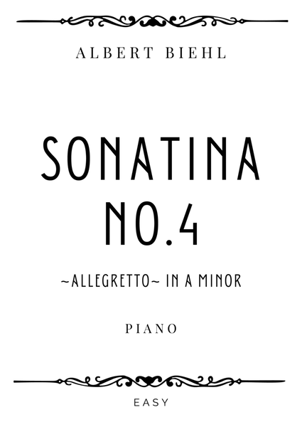 Biehl - Sonatina No. 4 Op. 94 in A minor (Allegretto) - Easy image number null