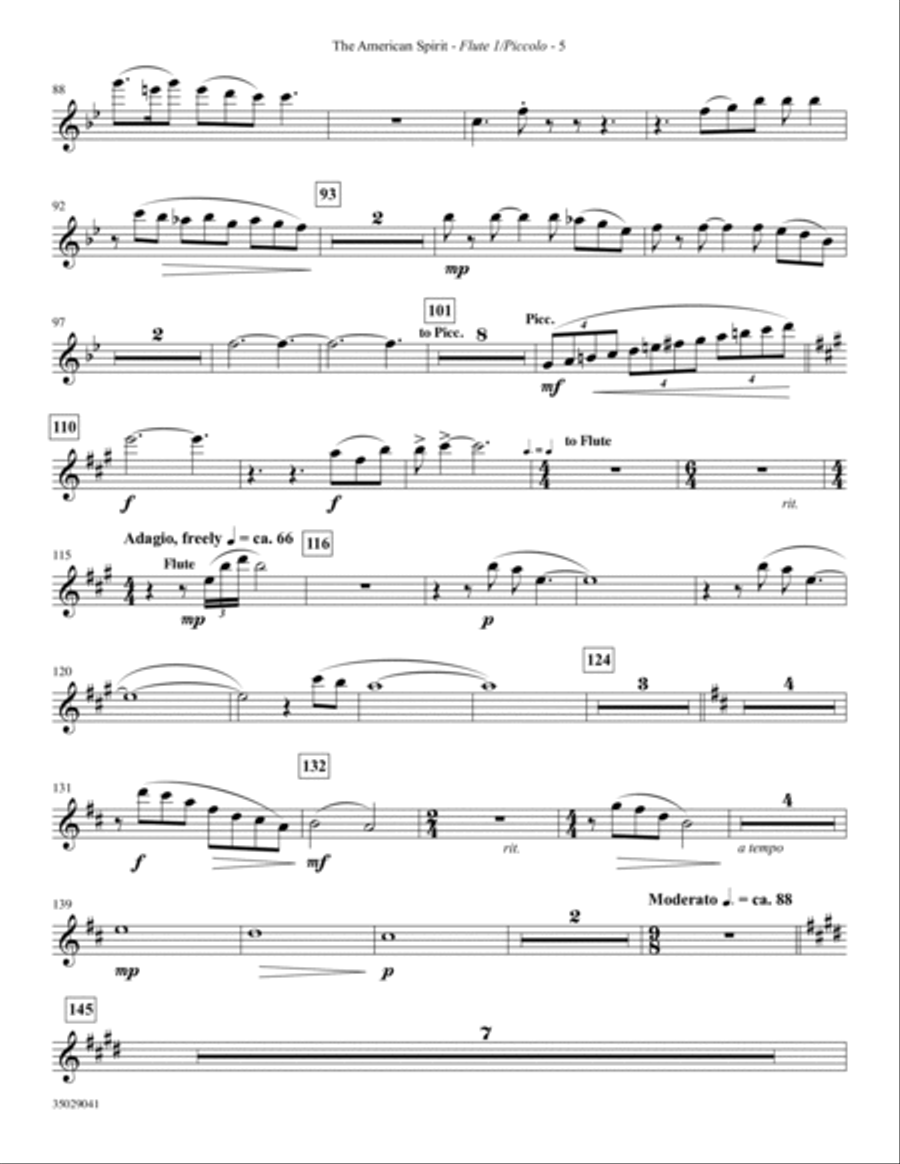 The American Spirit - Flute/Piccolo Choir scores gallery preview page 5