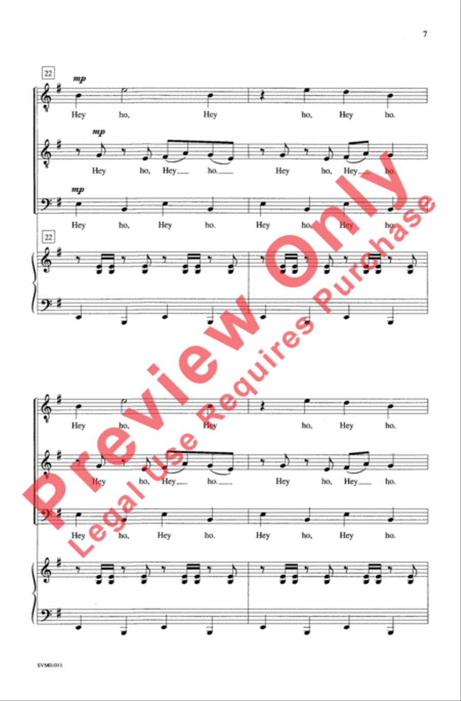 Hey Ho, Nobody's Home Hey Ho, Nobody's Home Men's Choir scores gallery preview page 7