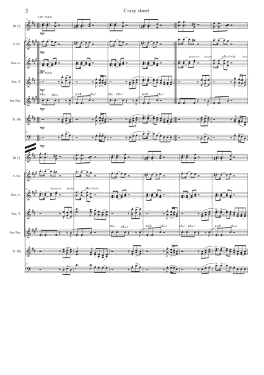 Crazy street Marching Band scores gallery preview page 3