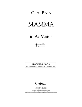 C. A. Bixio: MAMMA (transposed to A flat Major)