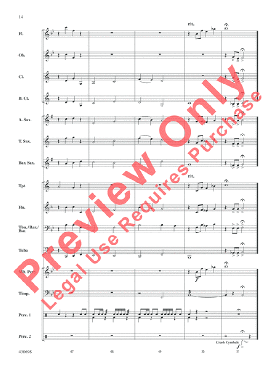 Hymn for Those Who Serve Concert Band scores gallery preview page 14
