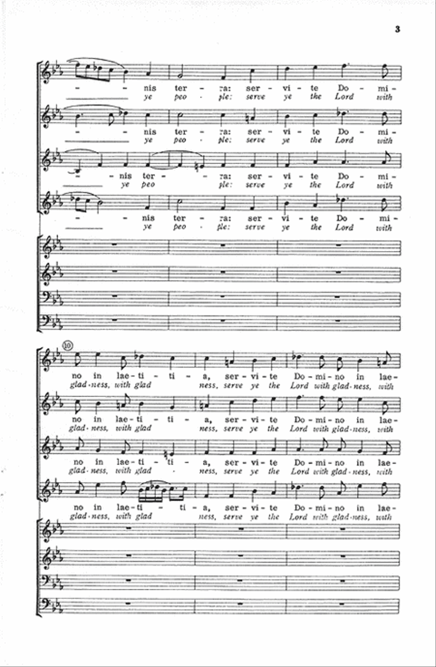 Jubilate Deo (Make a Joyful Noise Unto the Lord) Choir scores gallery preview page 3