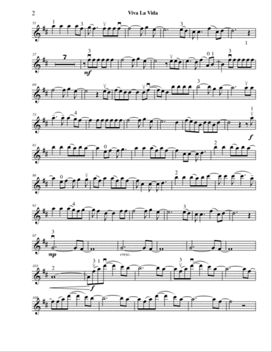 Viva La Vida String Trio scores gallery preview page 2