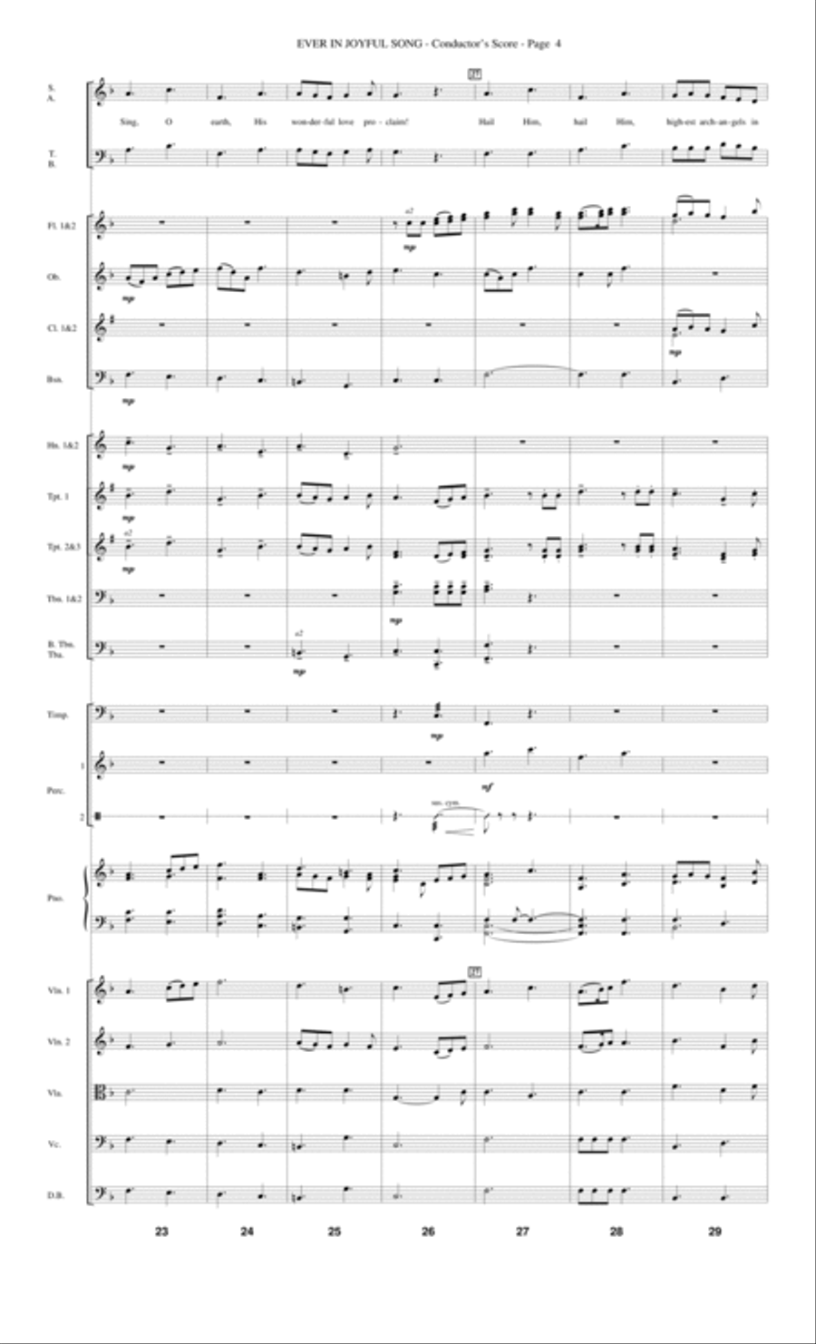 Ever In Joyful Song - Score Choir scores gallery preview page 4