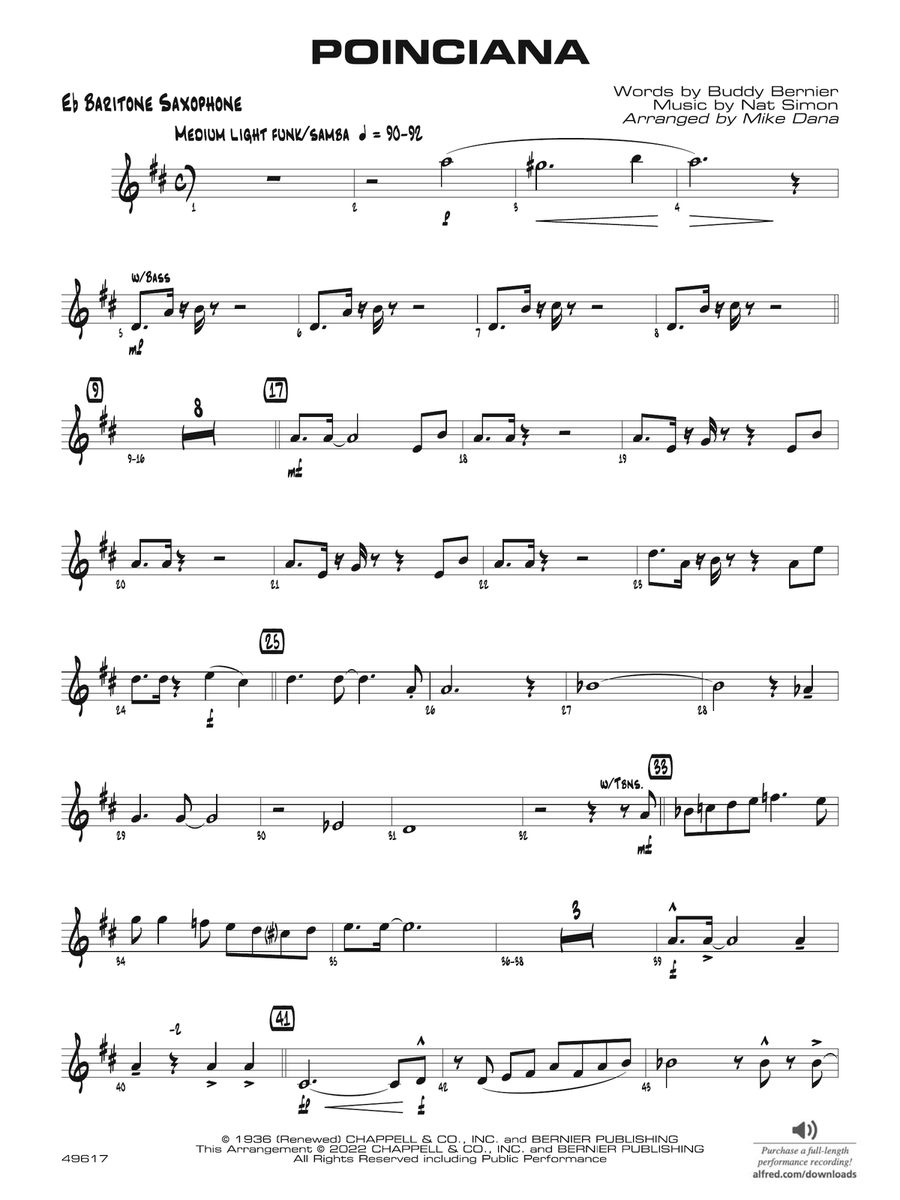 Poinciana: E-flat Baritone Saxophone