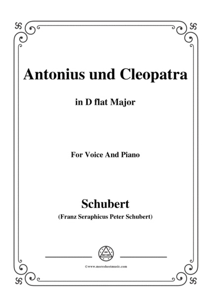 Schubert-Antonius und Cleopatra,in D flat Major,for Voice and Piano image number null
