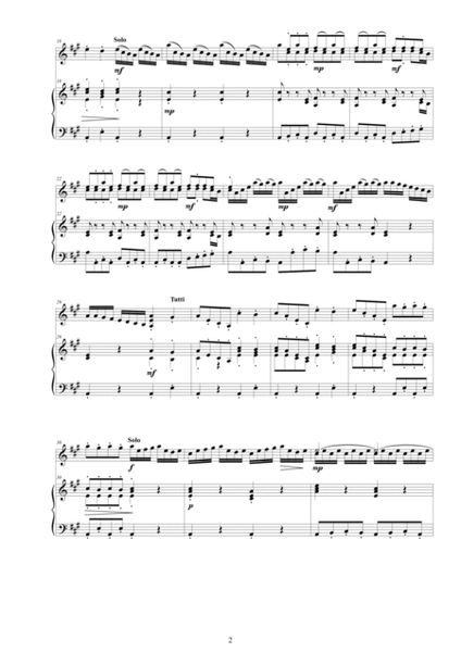 Vivaldi - Violin Concerto in A major RV 347 Op.4 No.5 for Violin and piano image number null