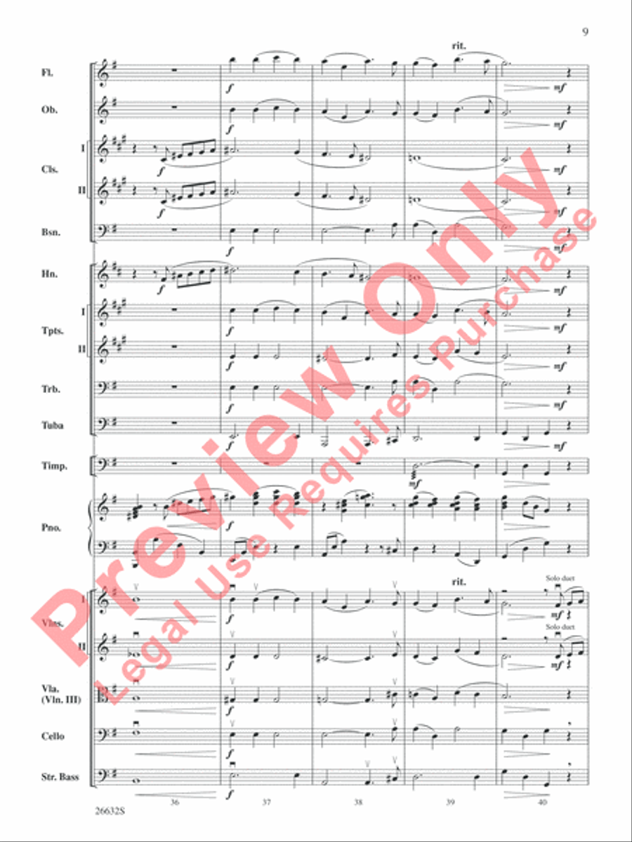 Aura Lee Full Orchestra scores gallery preview page 10
