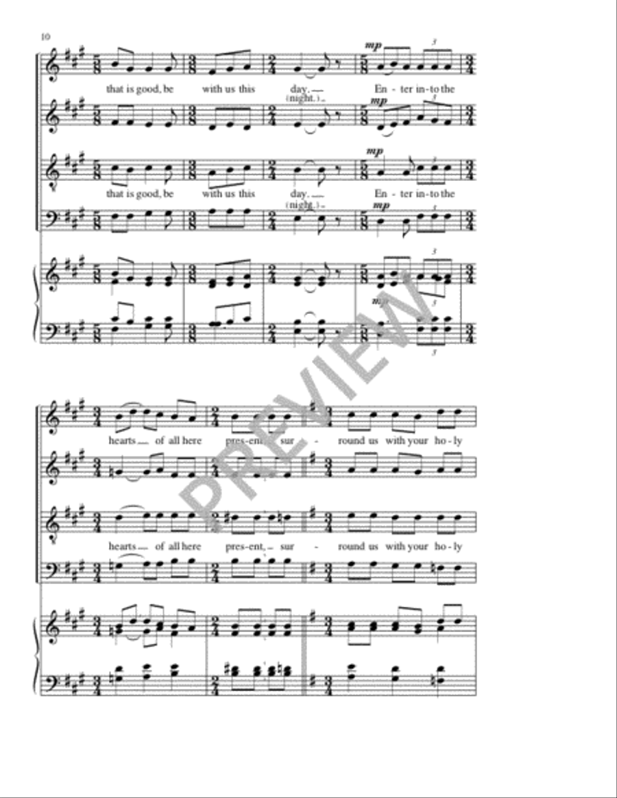Litany of the Holy Spirit - SATB edition 4-Part scores gallery preview page 11
