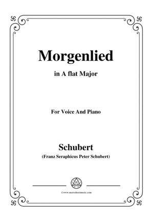 Schubert-Morgenlied,in A flat Major,for Voice and Piano