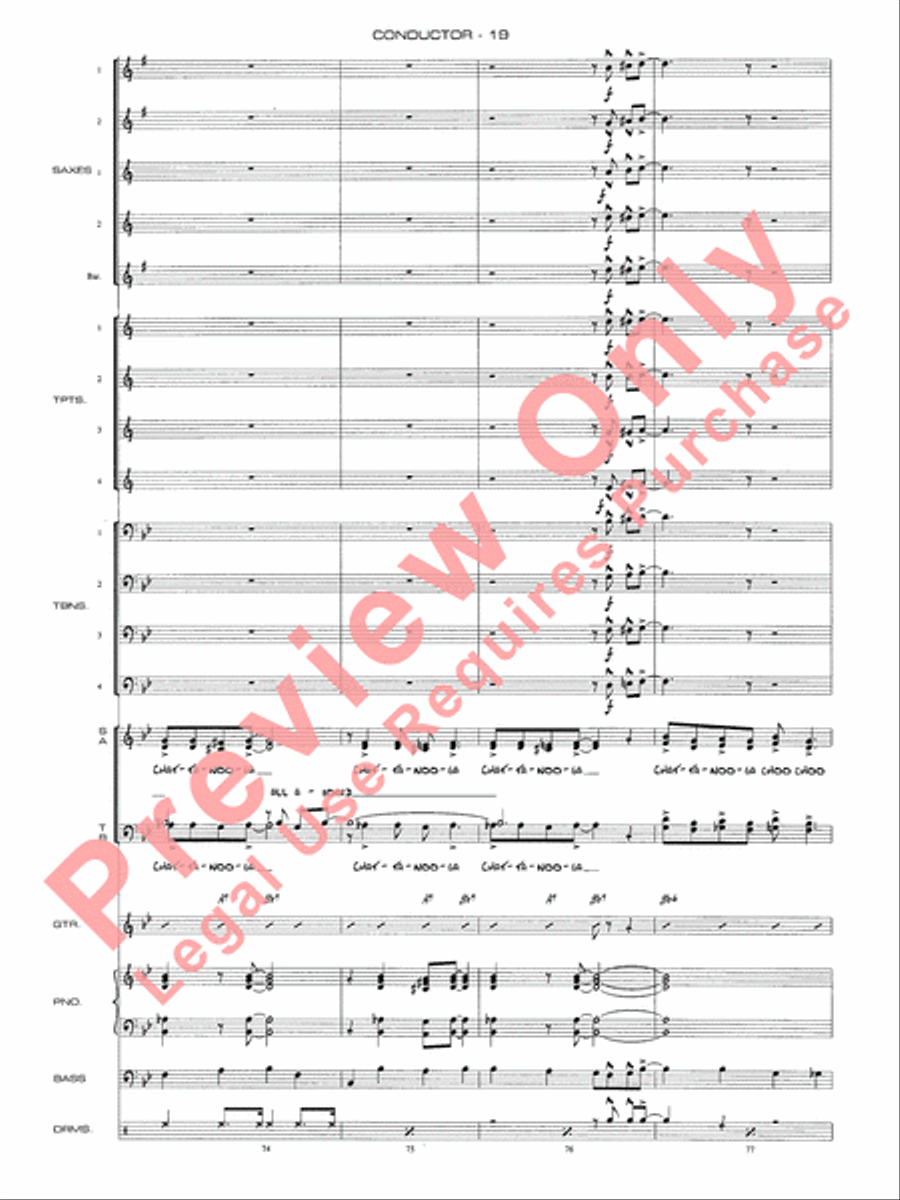 Chattanooga Choo Choo Jazz Ensemble scores gallery preview page 22