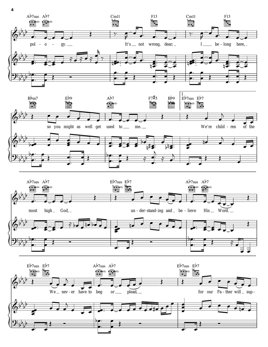 I'm Walking I'm Walking Piano, Vocal, Guitar scores gallery preview page 4