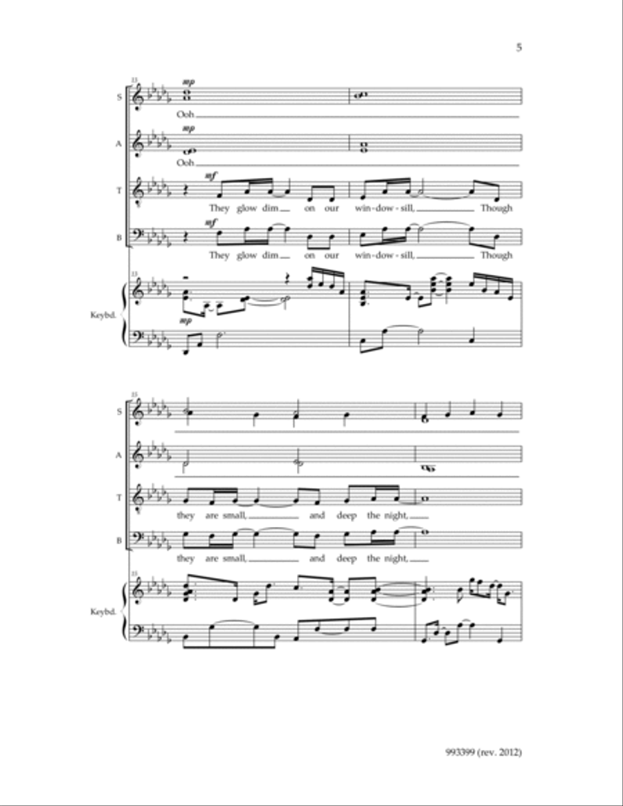 Chanukah Prayer for Children: Maoz Tzur (Rock of Ages) 4-Part scores gallery preview page 3
