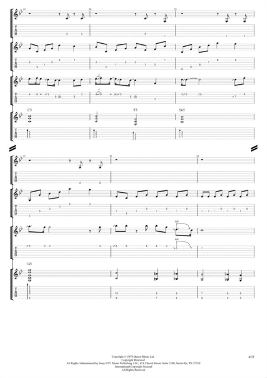 Bohemian Rhapsody Acoustic Guitar scores gallery preview page 4