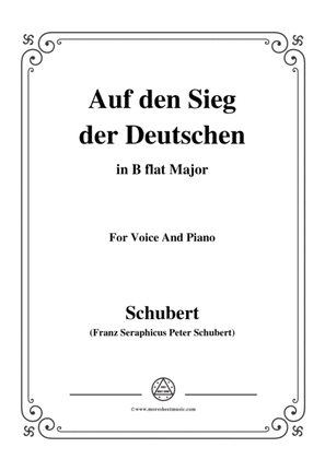 Schubert-Auf den Sieg der Deutschen,in B flat Major,for Voice,2 Violins&Cello