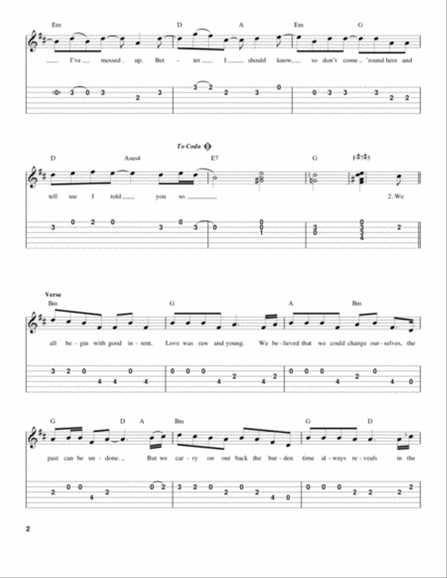 Fallen Acoustic Guitar scores gallery preview page 2