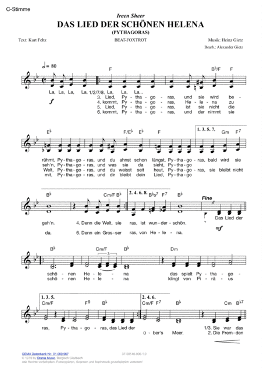 Das Lied der schonen Helena Voice scores gallery preview page 2