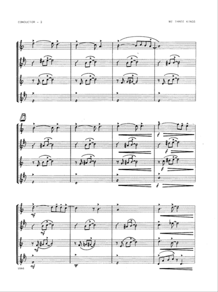 Christmas Jazz Favorites #2 Saxophone Quartet scores gallery preview page 3
