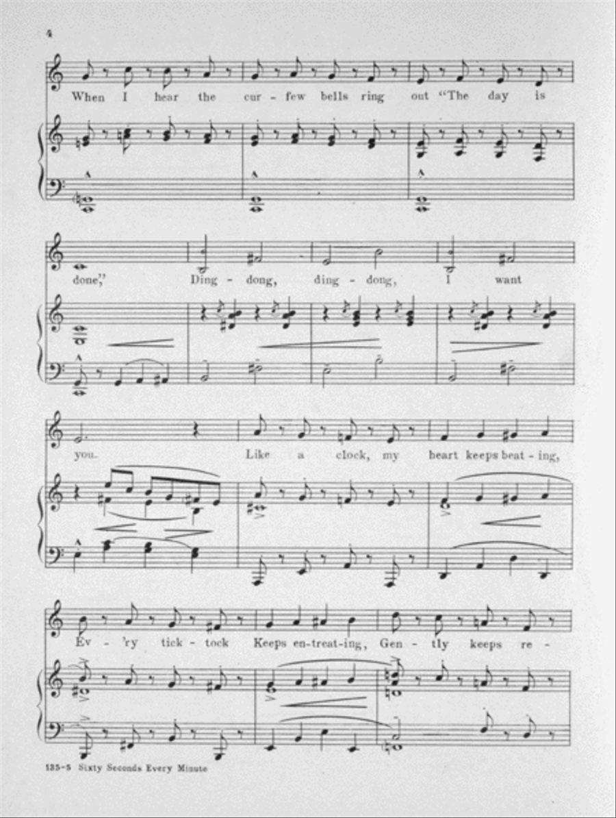 Sixty Seconds Ev'ry Minute, I Think of You Voice scores gallery preview page 3
