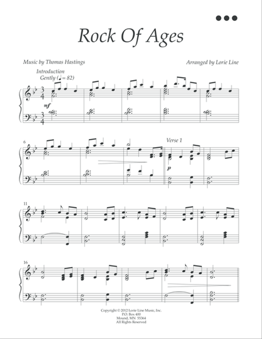 Rock Of Ages - EASY! Rock Of Ages - EASY! Piano Solo scores gallery preview page 2