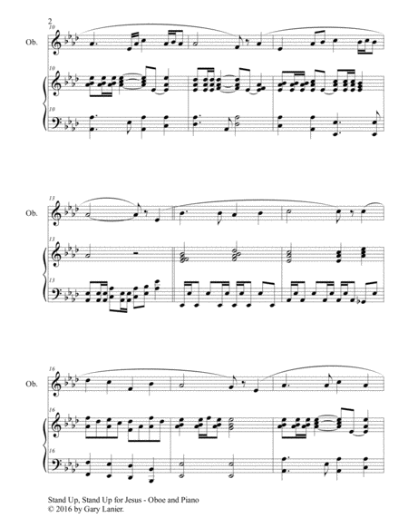 STAND UP, STAND UP FOR JESUS (Duet – Oboe & Piano with Score/Part) image number null