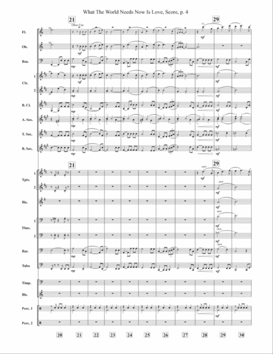 What The World Needs Now Is Love Concert Band scores gallery preview page 4