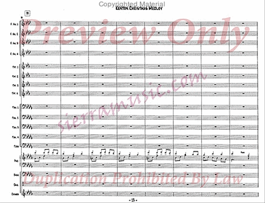 Christmas Medley Christmas Medley Jazz Ensemble scores gallery preview page 14