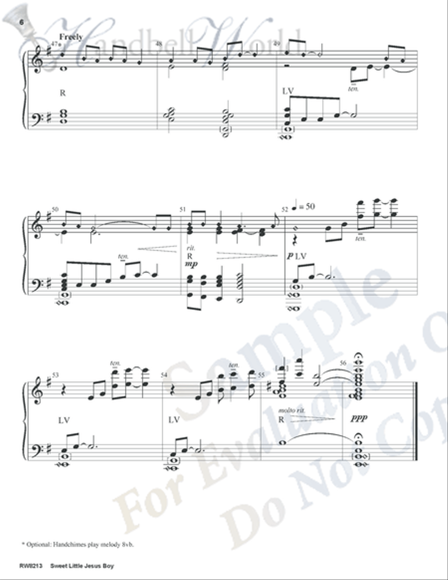 Sweet Little Jesus Boy Sweet Little Jesus Boy 5-Octaves scores gallery preview page 5
