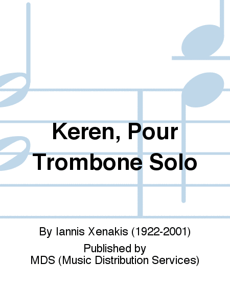 Keren, pour Trombone Solo