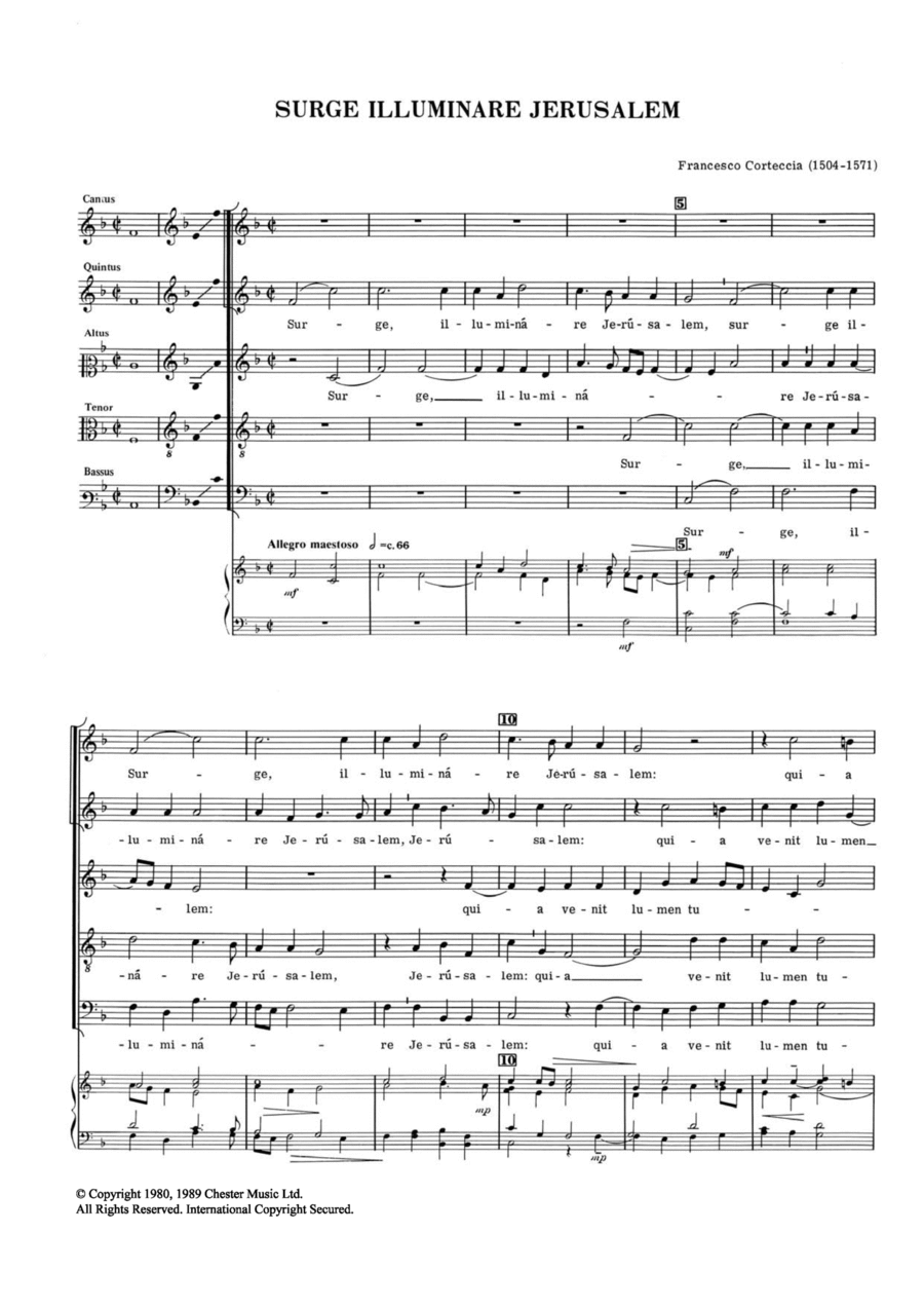Surge Illuminare Jerusalem 4-Part scores gallery preview page 1