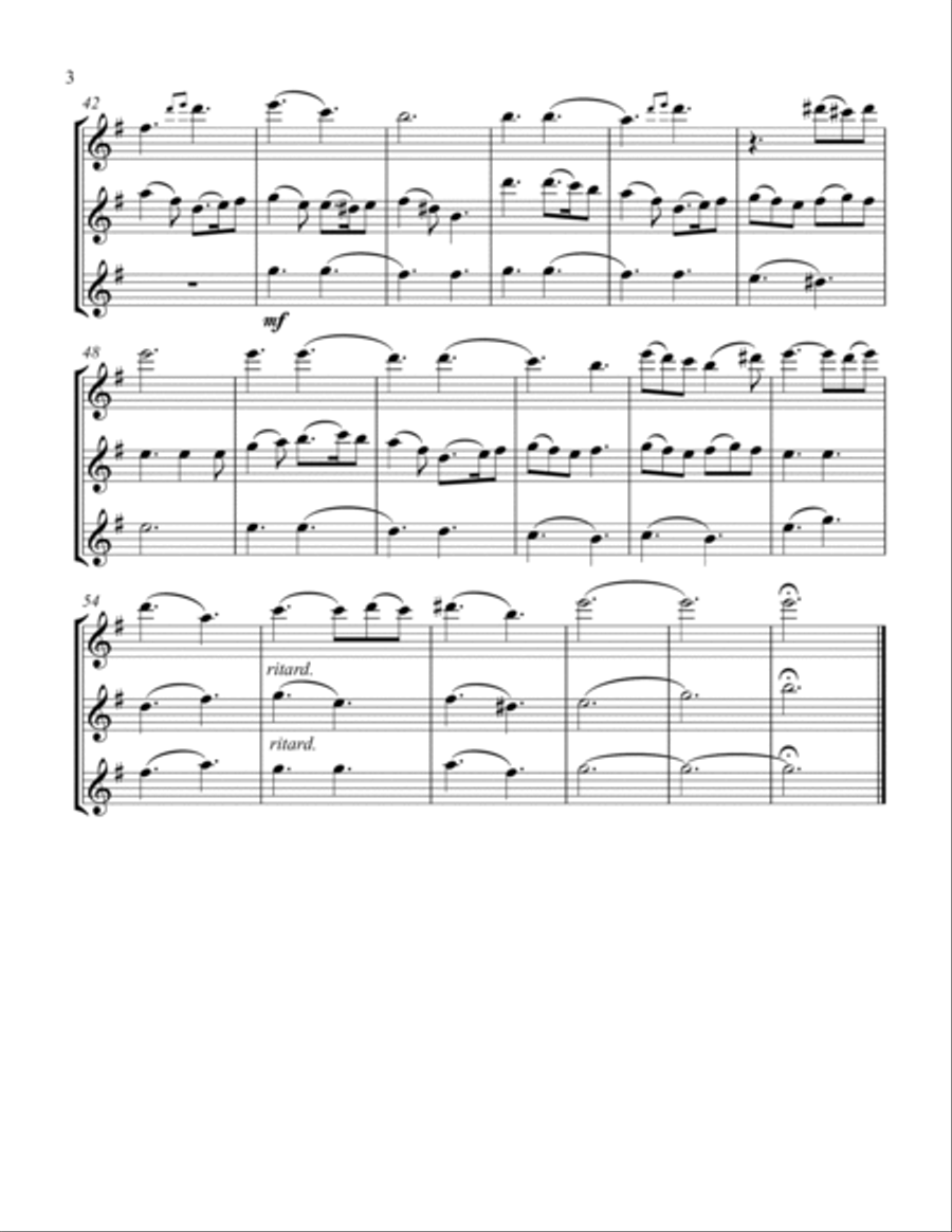 Greensleeves, for Flute Trio Flute Trio scores gallery preview page 4