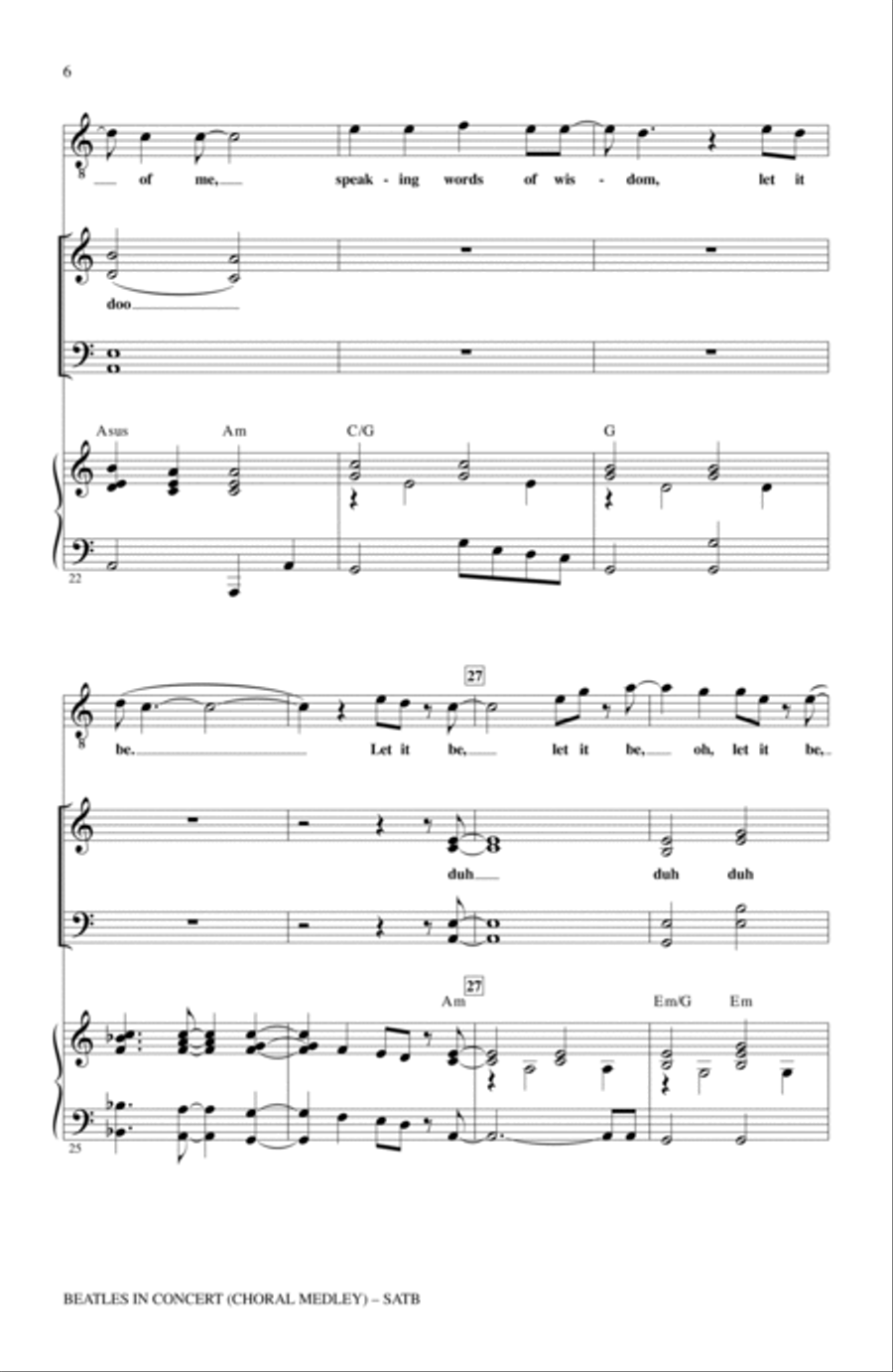 Beatles In Concert (Medley) 4-Part scores gallery preview page 4