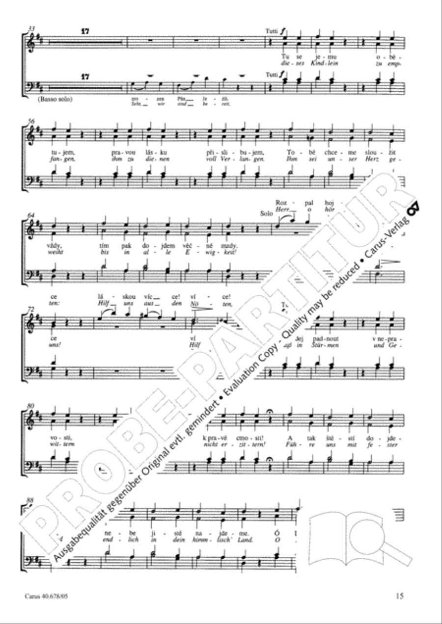 Missa pastoralis bohemica 4-Part scores gallery preview page 16
