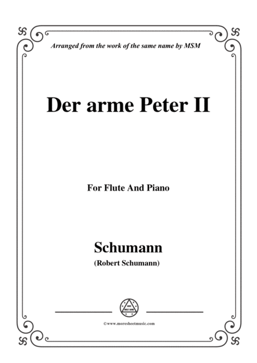 Schumann-Der arme Peter 2,for Flute and Piano image number null