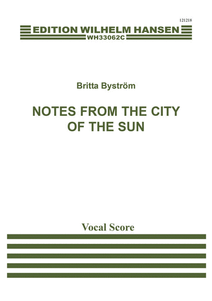 Notes From The City Of The Sun  Sheet Music