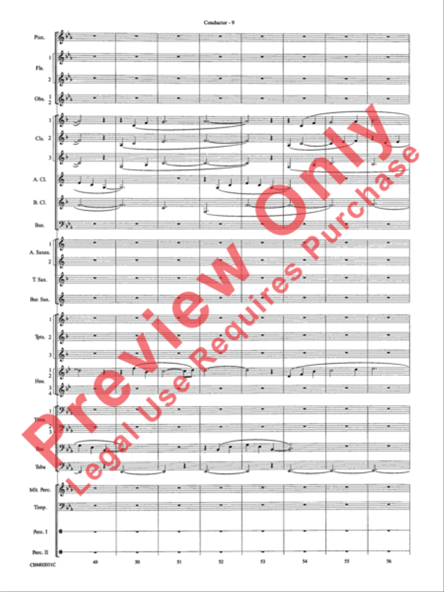 Band of Brothers, Symphonic Suite from Concert Band scores gallery preview page 12