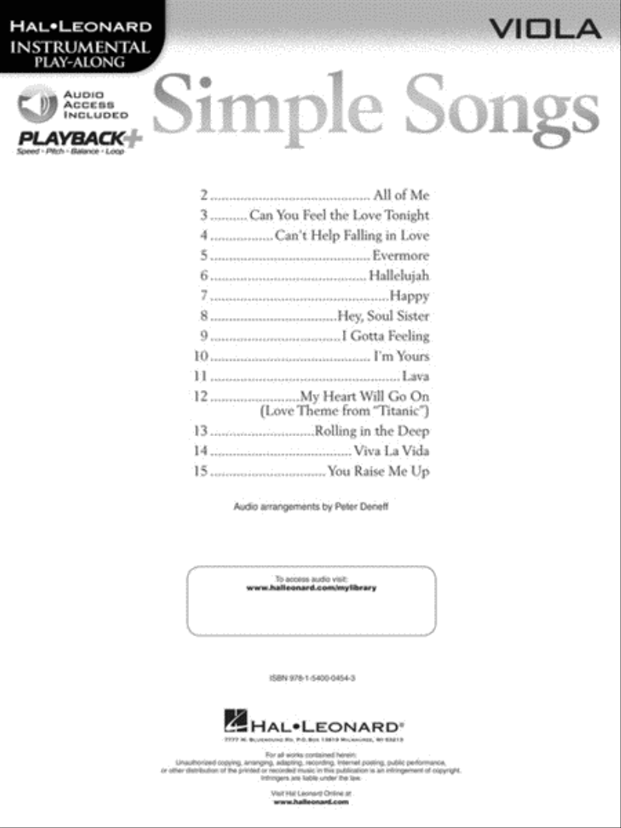 Simple Songs Viola Solo scores gallery preview page 2