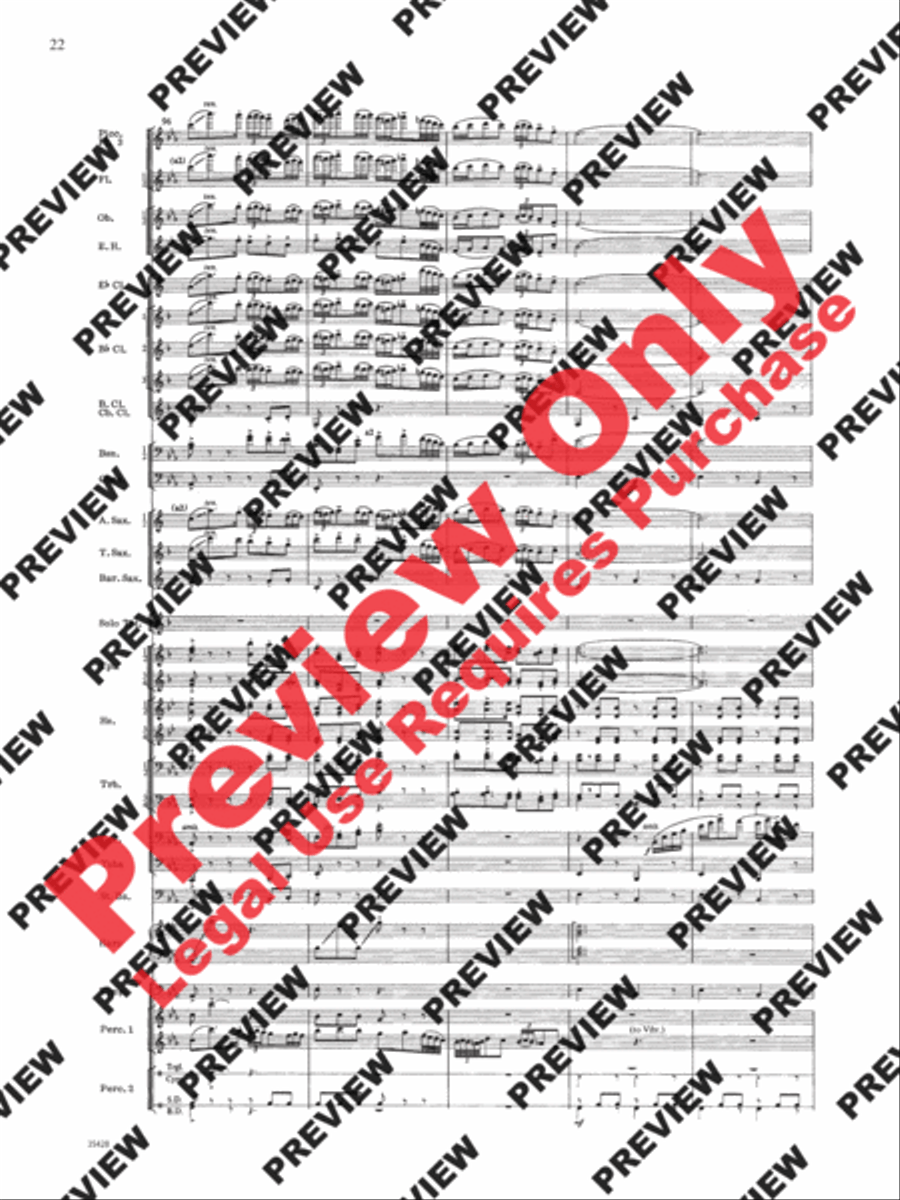 Le Carnaval de Venise Concert Band scores gallery preview page 23
