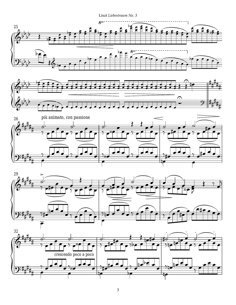 Liebestraum No. 3 Liebestraum No. 3 Piano Solo scores gallery preview page 3
