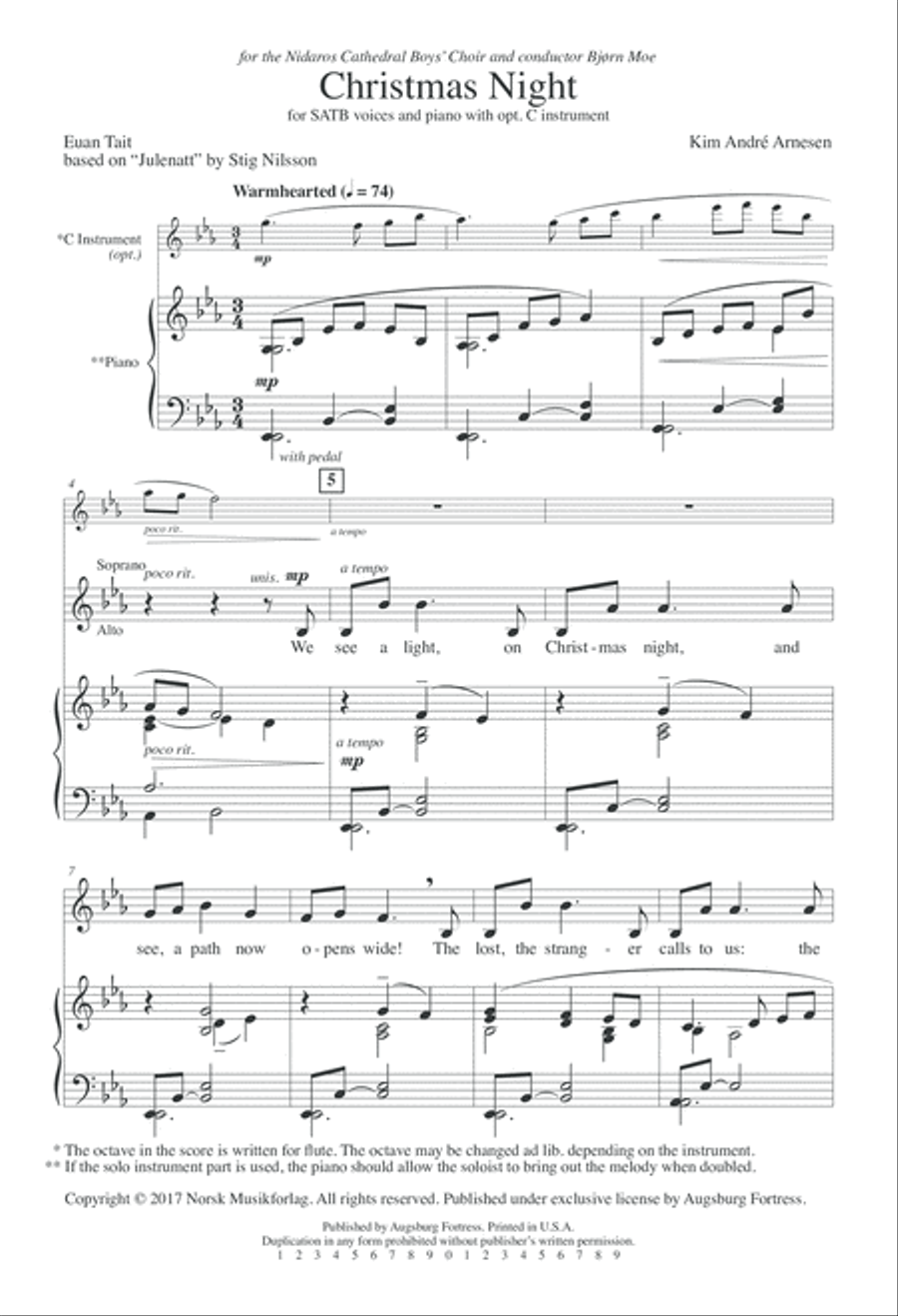 Christmas Night 4-Part scores gallery preview page 3