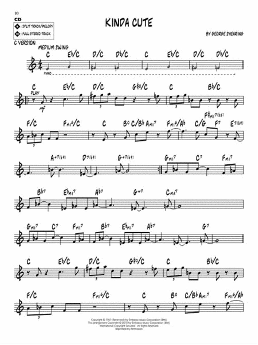 George Shearing George Shearing C Instrument scores gallery preview page 5