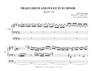 Book cover for BUXTEHUDE - Praeludium and Fugue in F# minor - BuxWV 146